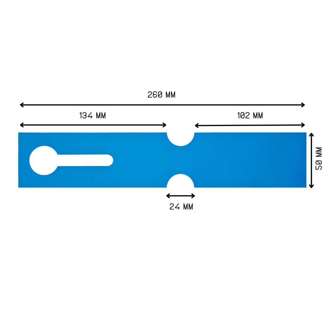 Loop lock labels 260x50mm HDPE, Blue