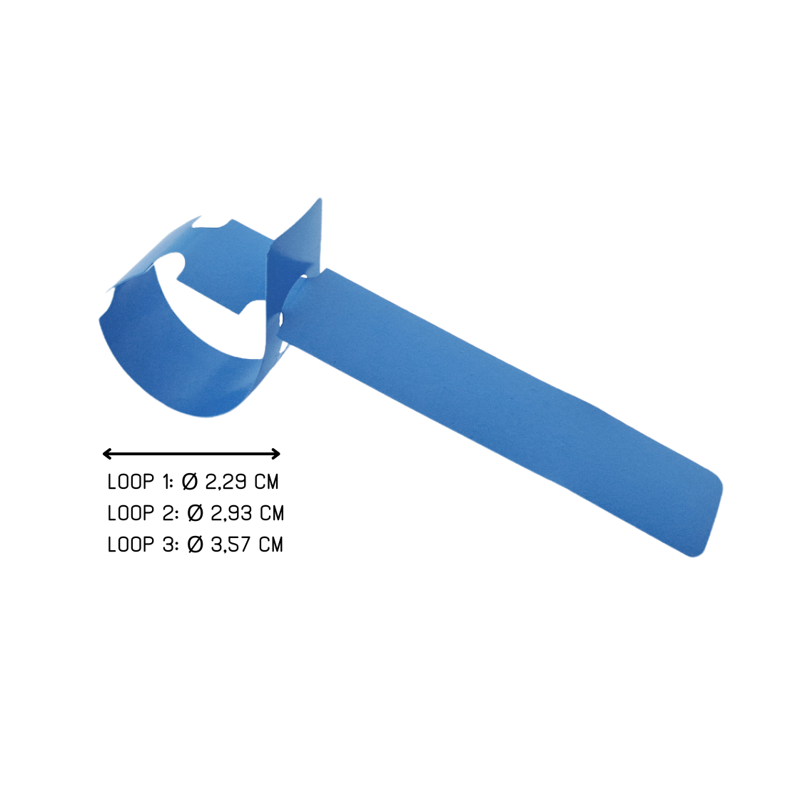 Sleufetiketten 210x20mm PVC, Blauw