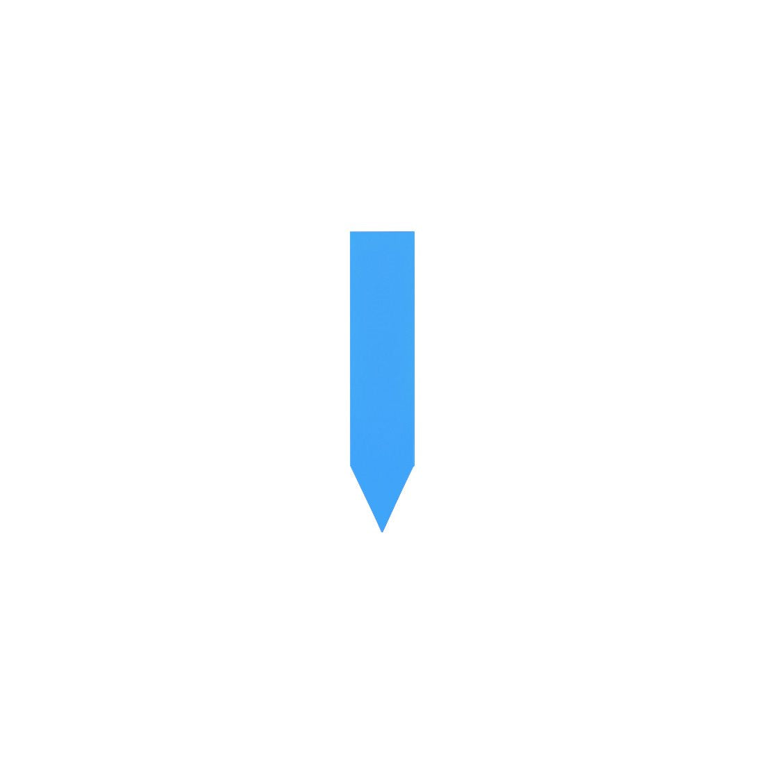 Steeketiketten 13x60mm 350µ PVC, Blauw