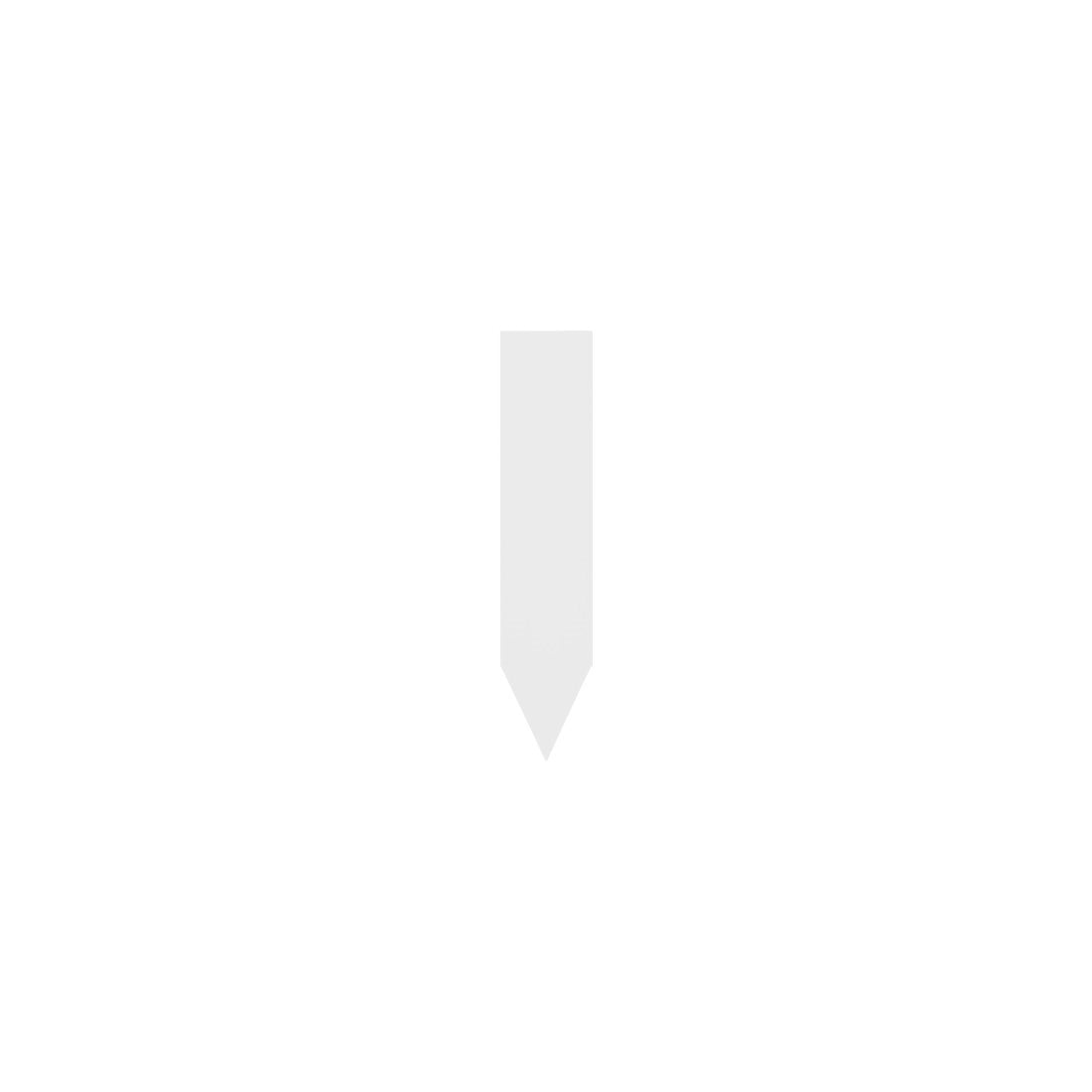 Steeketiketten 13x60mm 350µ PVC, Wit