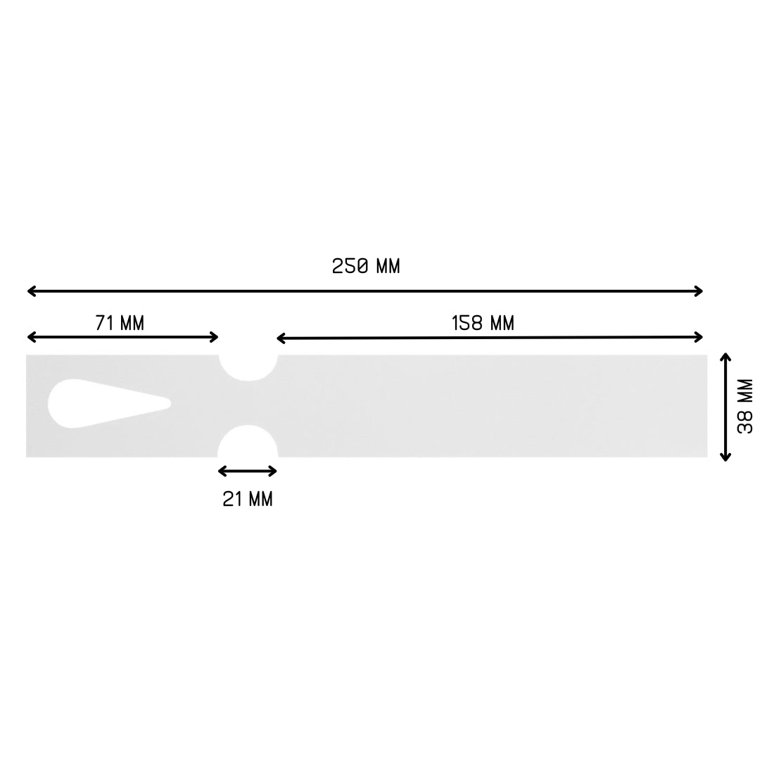 Loop lock labels 250x38mm PET