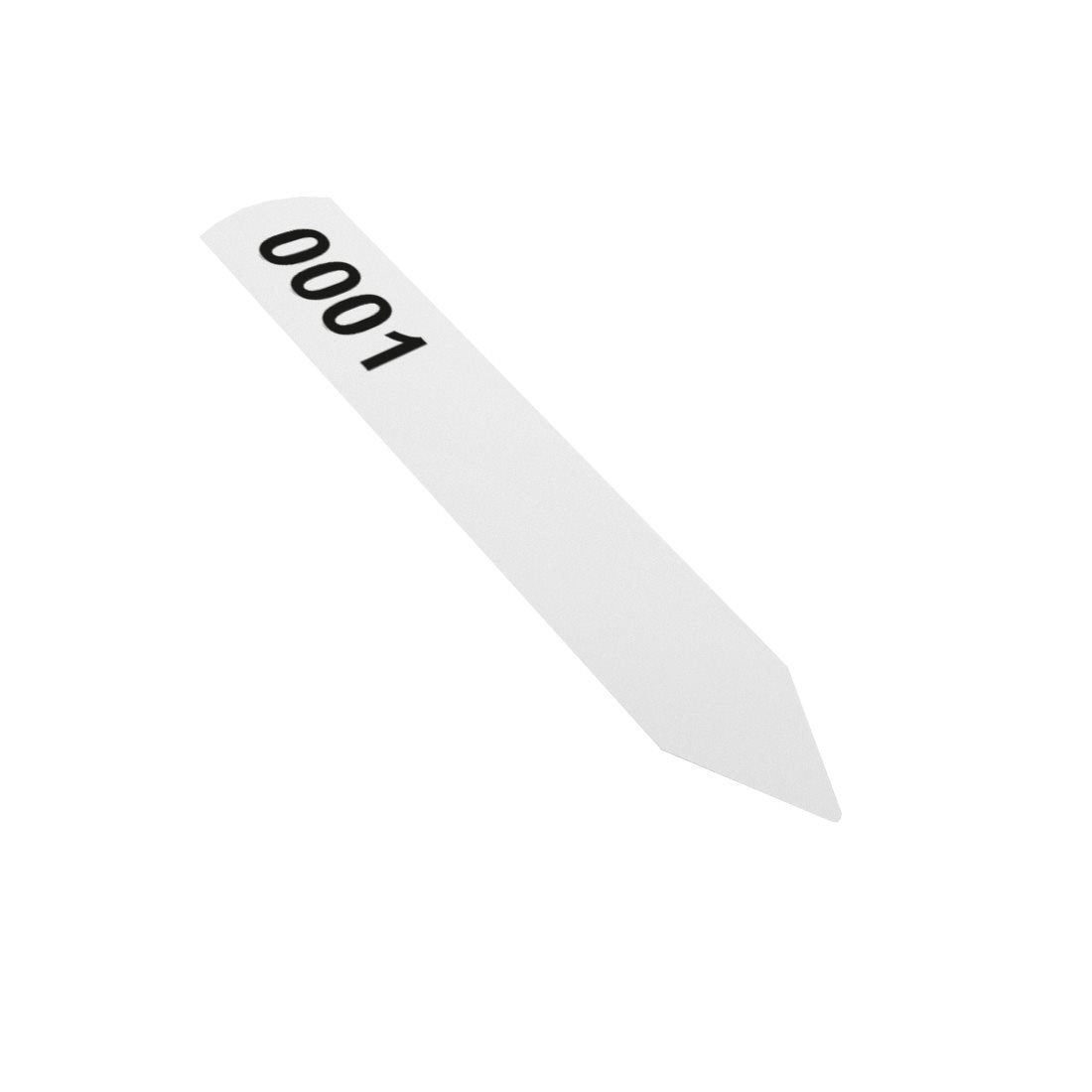 Stick-ins 120x20mm 200µ PET - Numbered, White