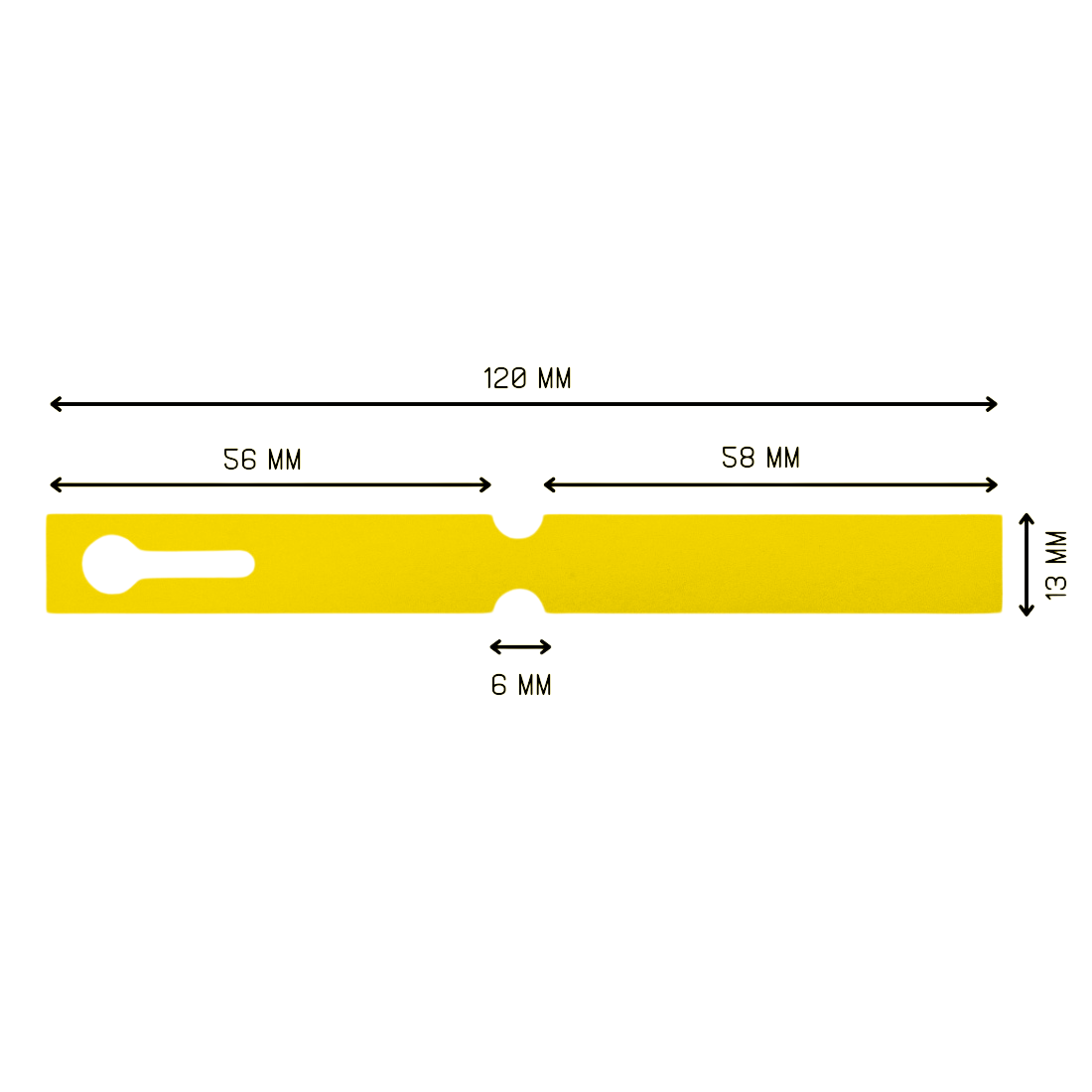 Sleufetiketten 120x13mm PVC