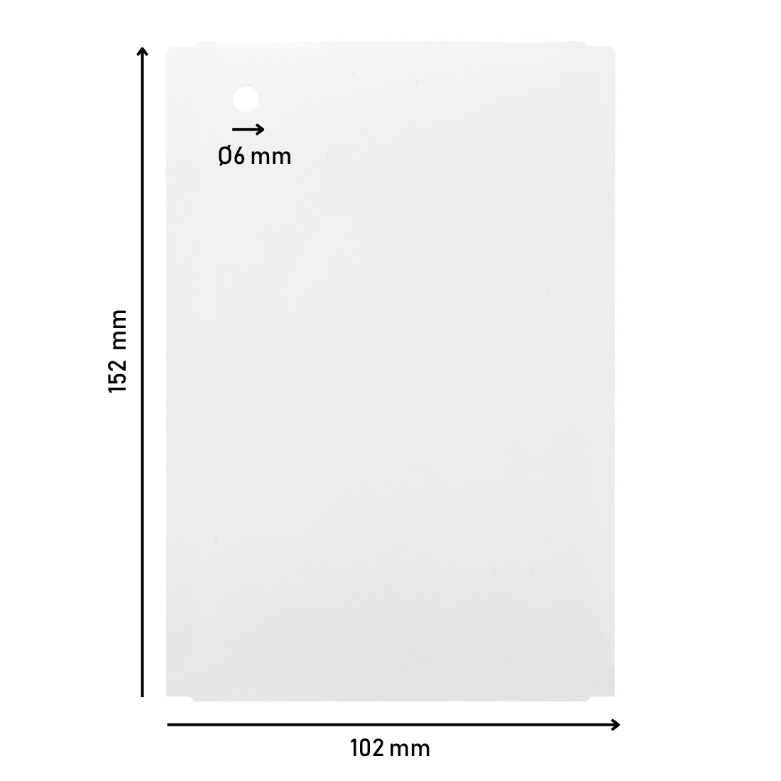 Hangetiketten 102x152mm HTP, Wit