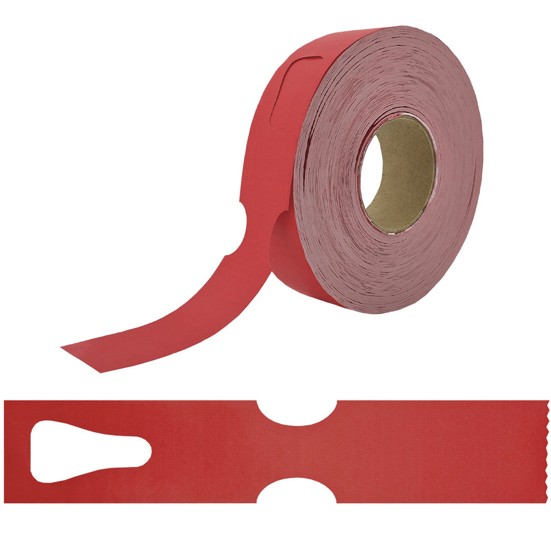 Sleufetiketten 297x48mm HDPE, Rood