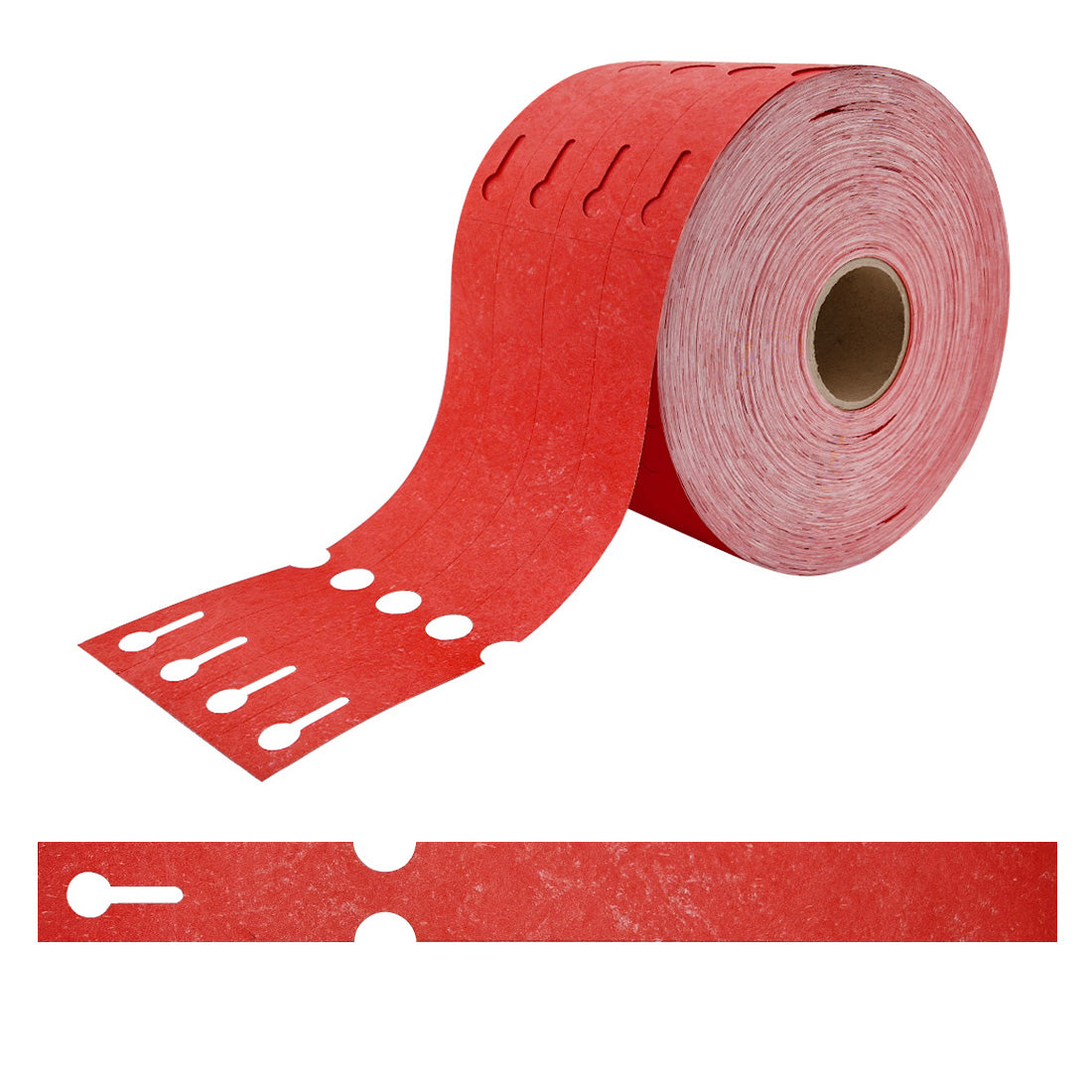 Sleufetiketten 250x25mm Tyvek Rood