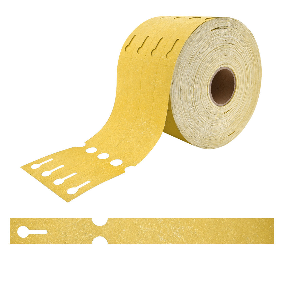 Sleufetiketten 250x25mm Tyvek, Geel
