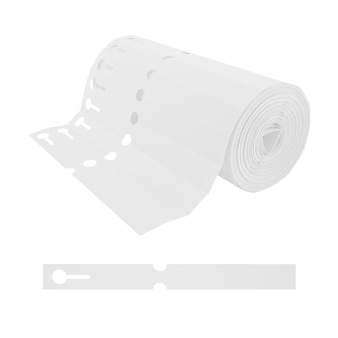 Sleufetiketten 200x20mm PVC Wit