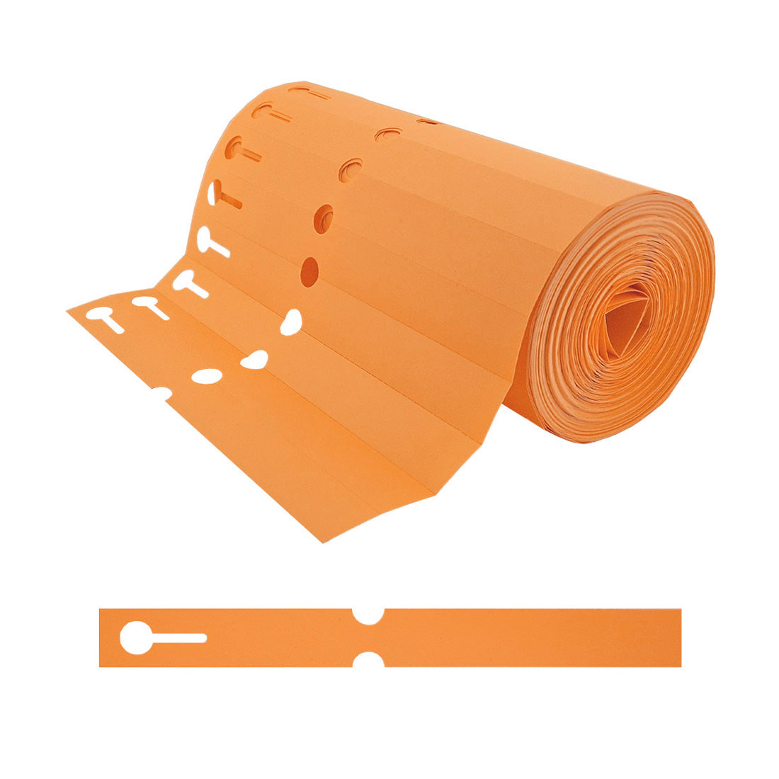 Sleufetiketten 200x20mm PVC, Oranje
