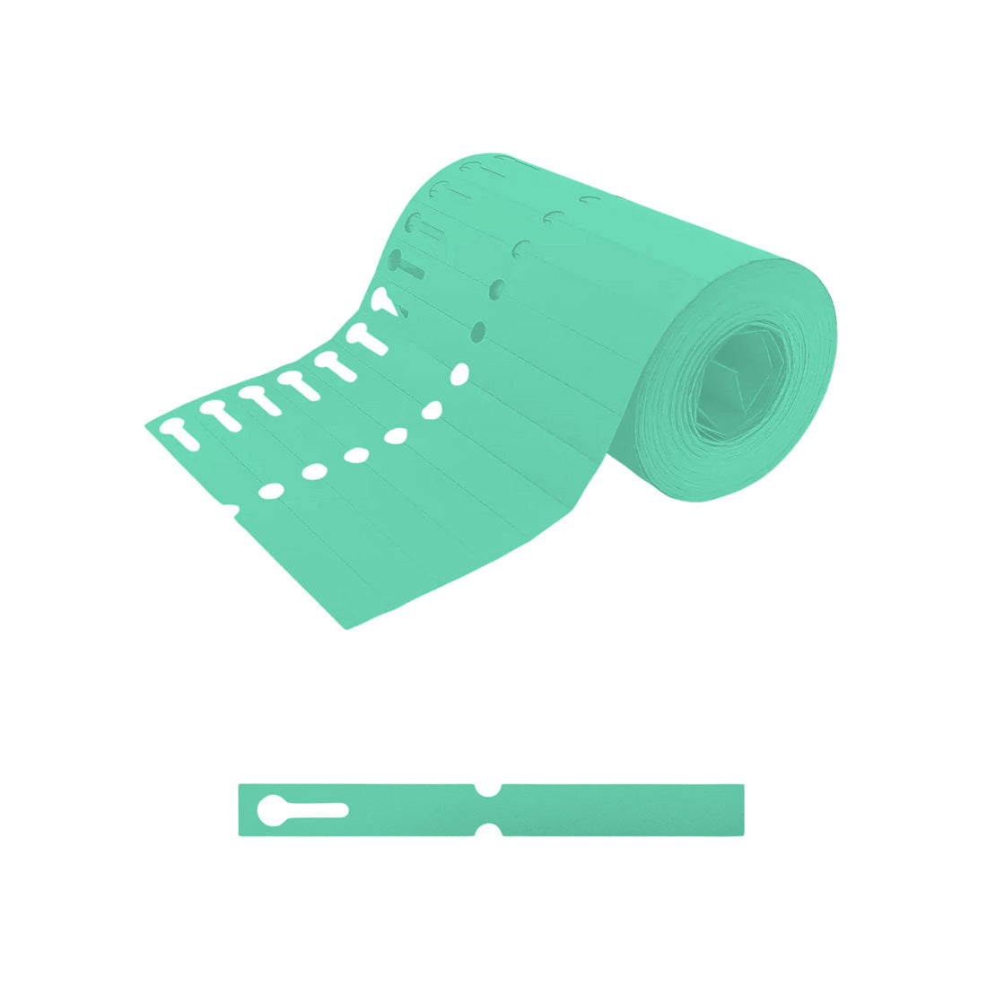 Sleufetiketten 120x13mm PVC, Groen