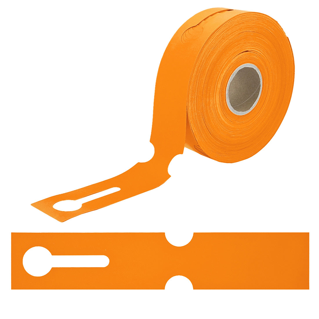Loop lock labels 260x50mm HDPE, Orange