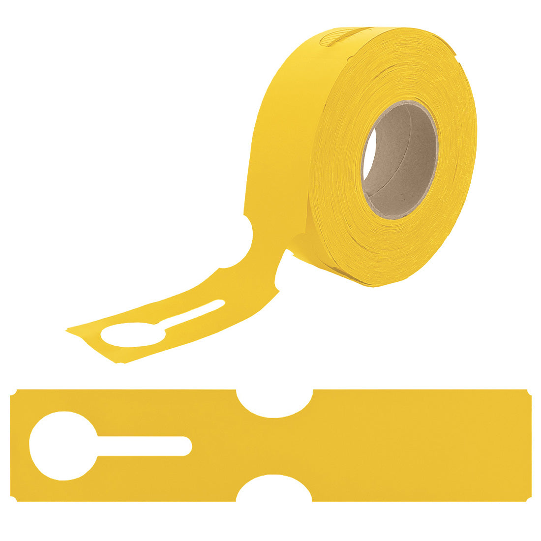 Sleufetiketten 273x59mm HDPE, Geel