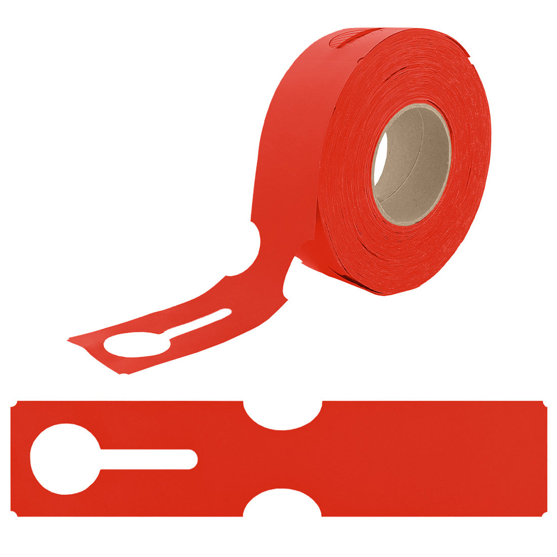 Sleufetiketten 273x59mm HDPE Rood