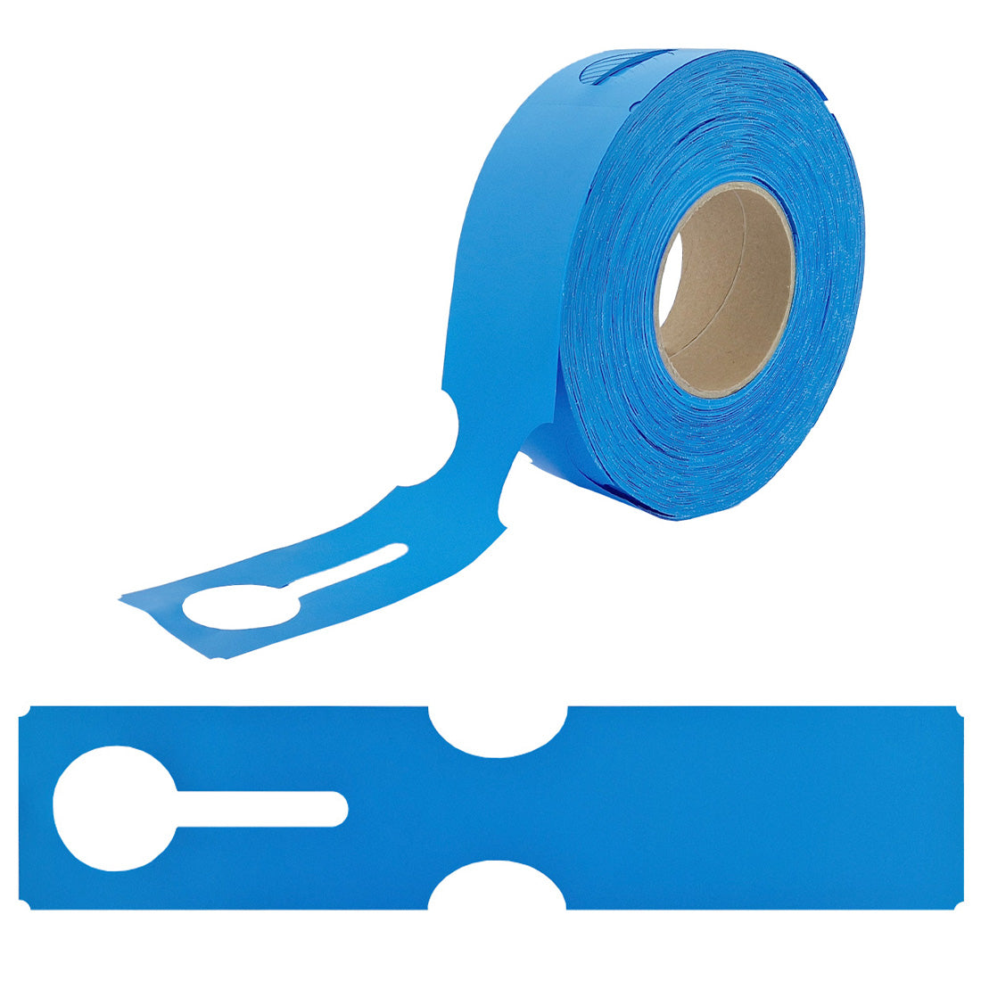 Sleufetiketten 273x59mm HDPE, Blauw