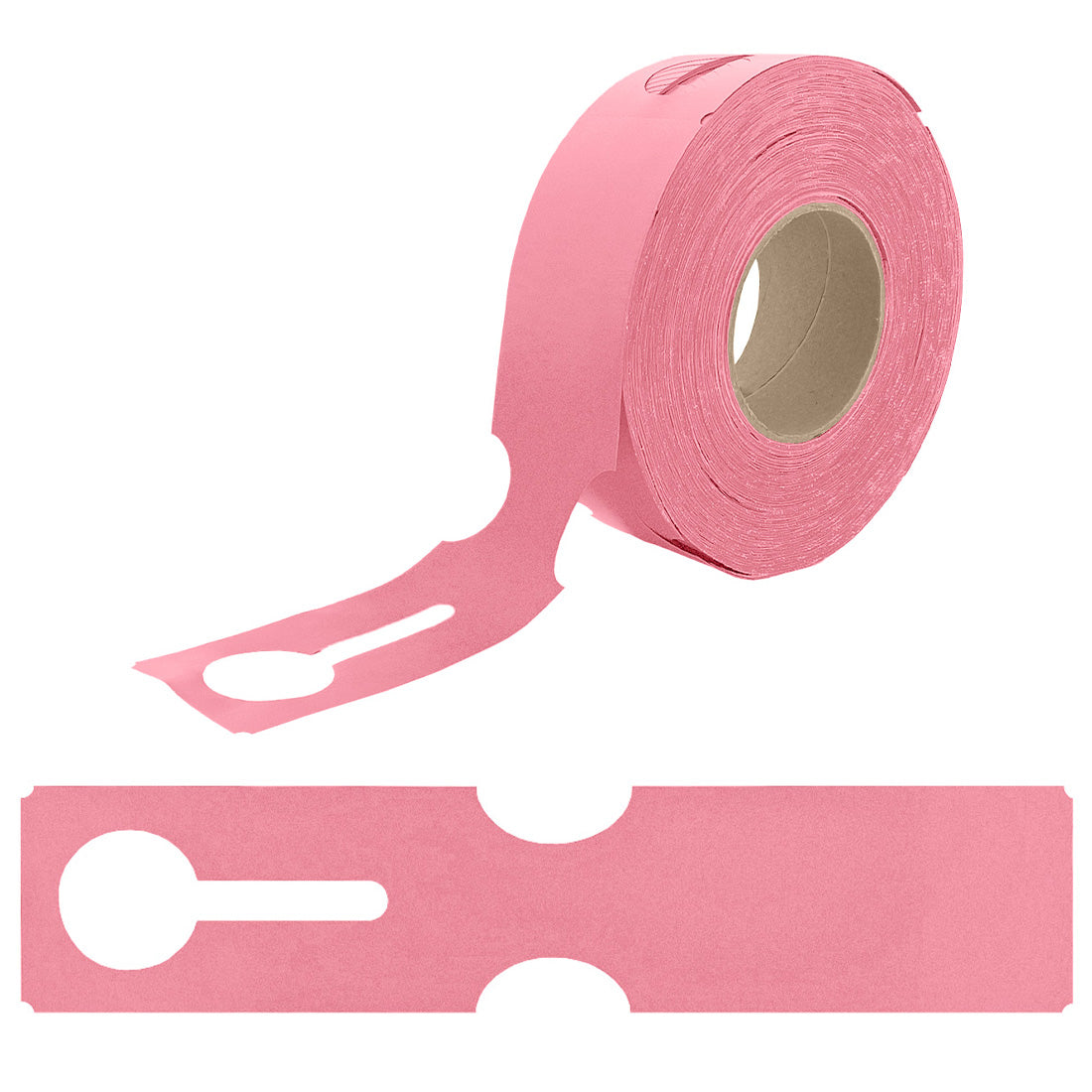 Sleufetiketten 273x59mm HDPE, Roze