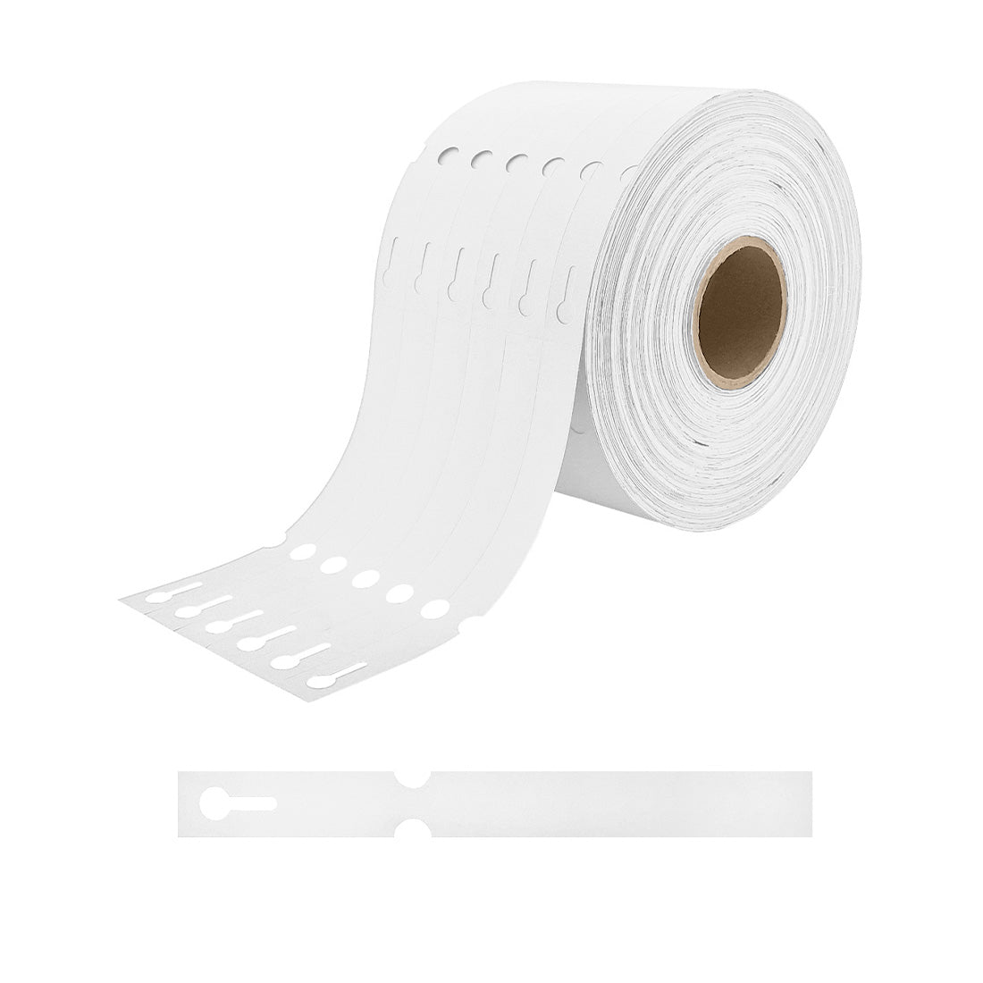 Loop lock labels 160x17mm HDPE, White