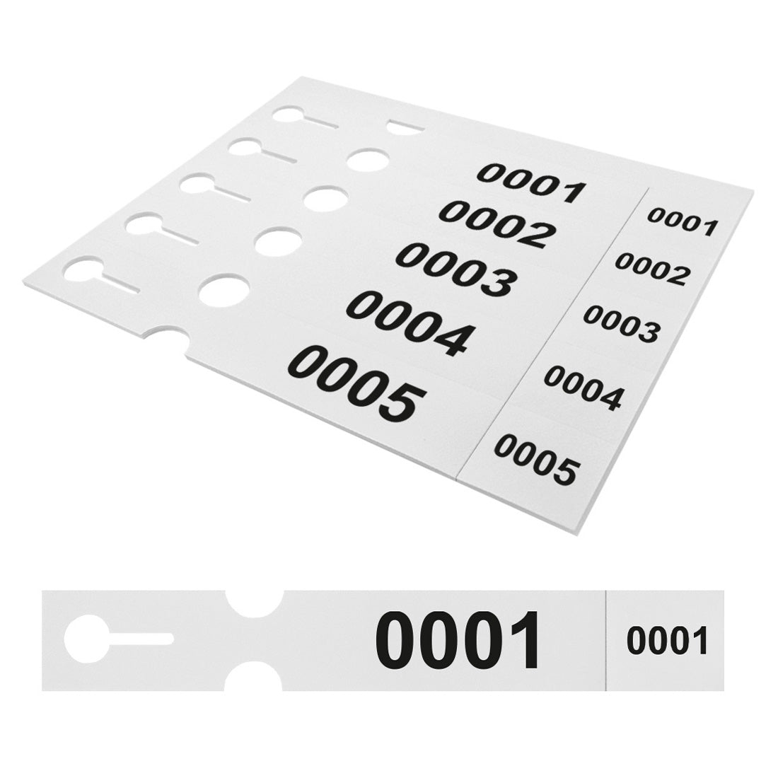 Loop lock labels 250x38mm PET - Numbered