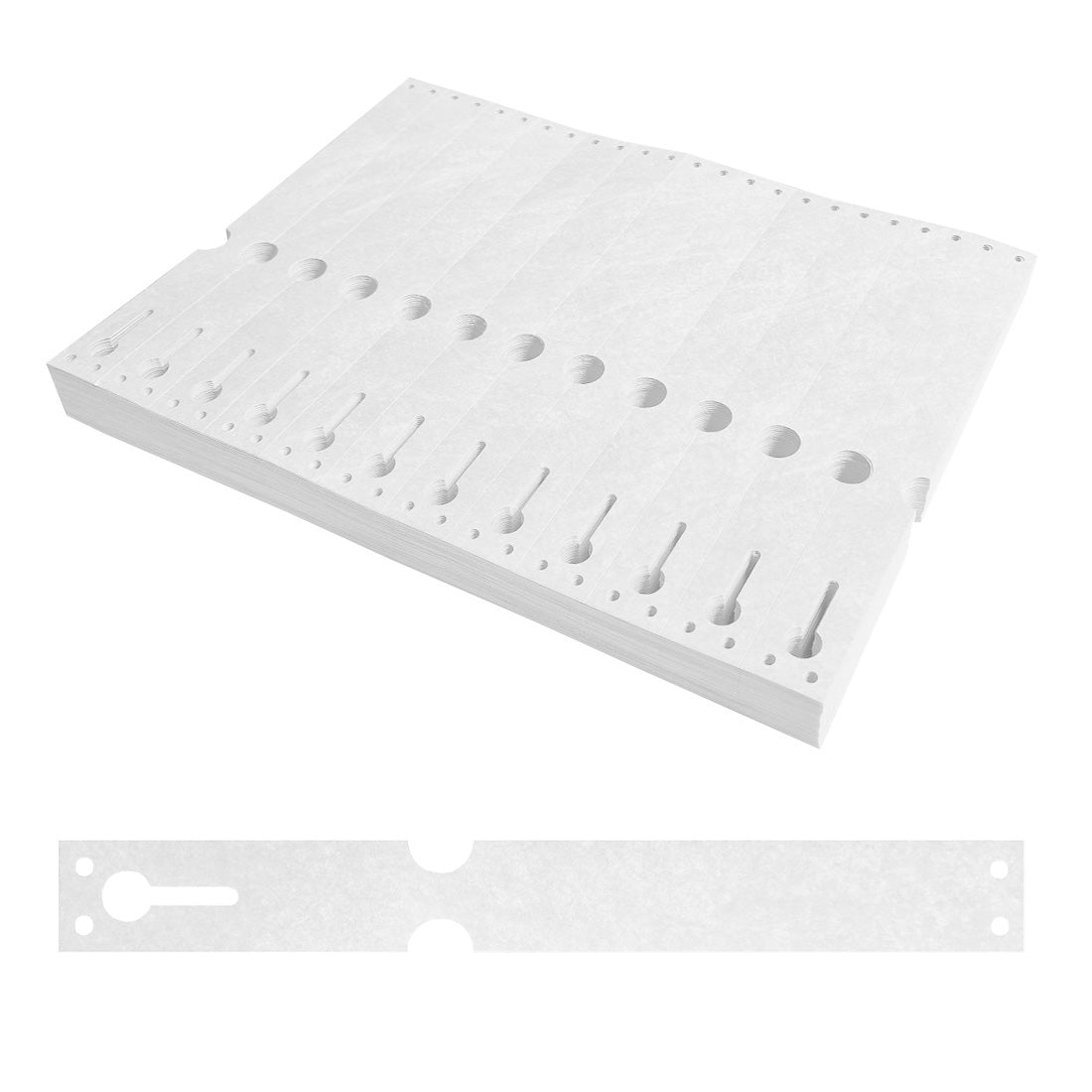 Sleufetiketten 220x25,4mm Tyvek Wit