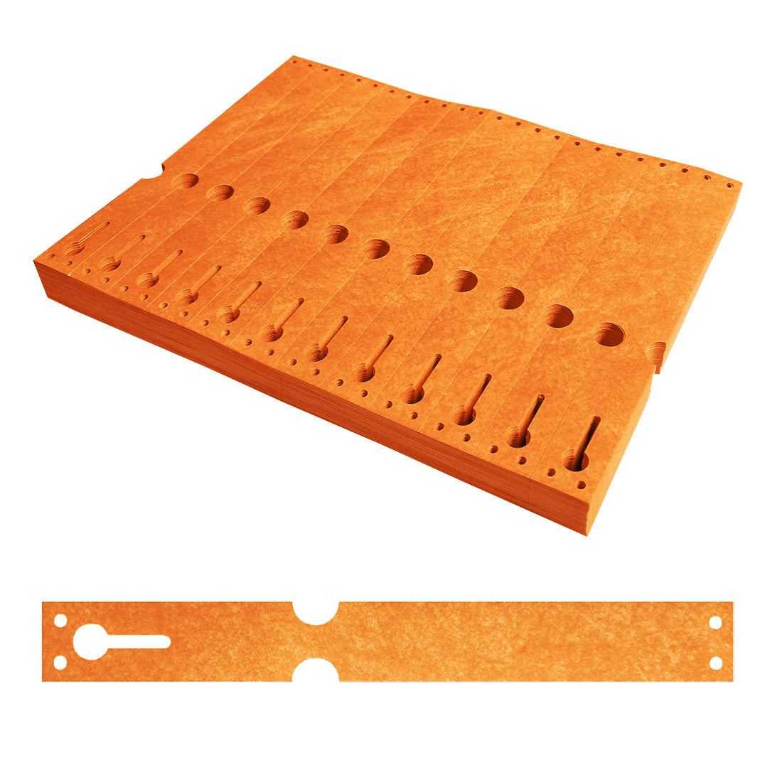 Sleufetiketten 220x25,4mm Tyvek Oranje