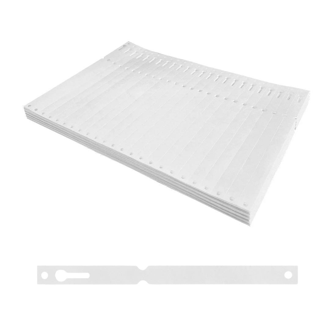 Loop lock labels 220x12,7mm Tyvek, White