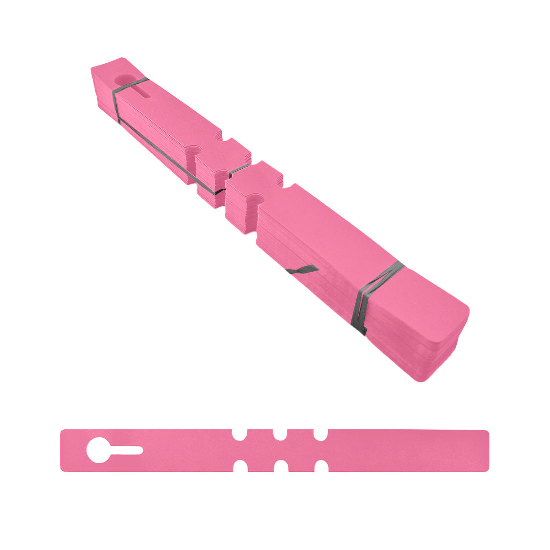 Sleufetiketten 210x20mm PVC Roze