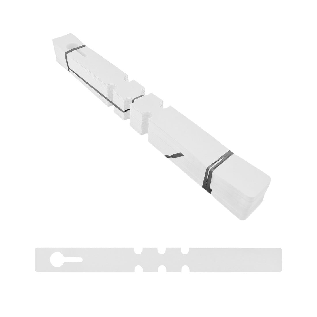 Sleufetiketten 210x20mm PVC Wit