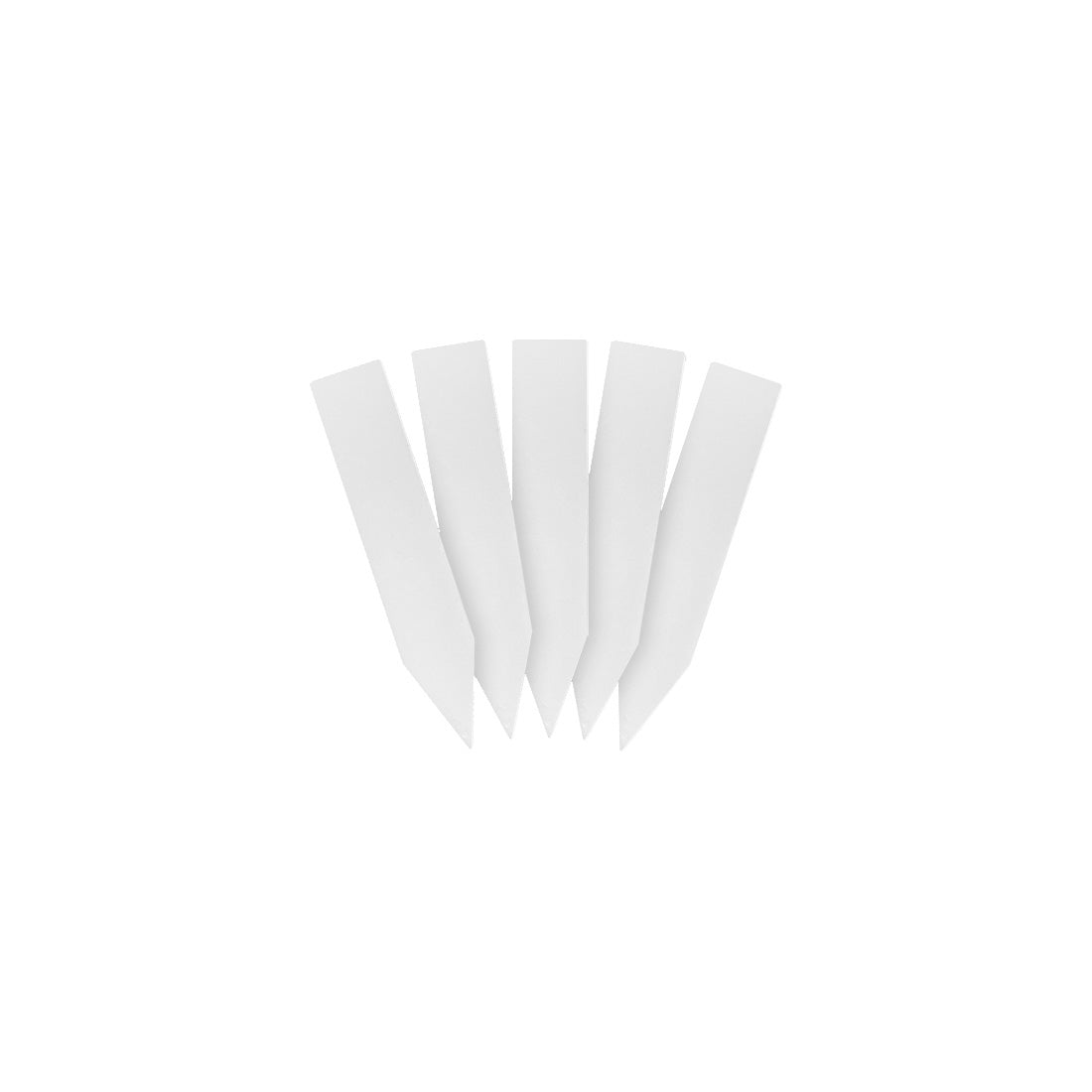 Steeketiketten 10x50mm 470µ PVC, Wit