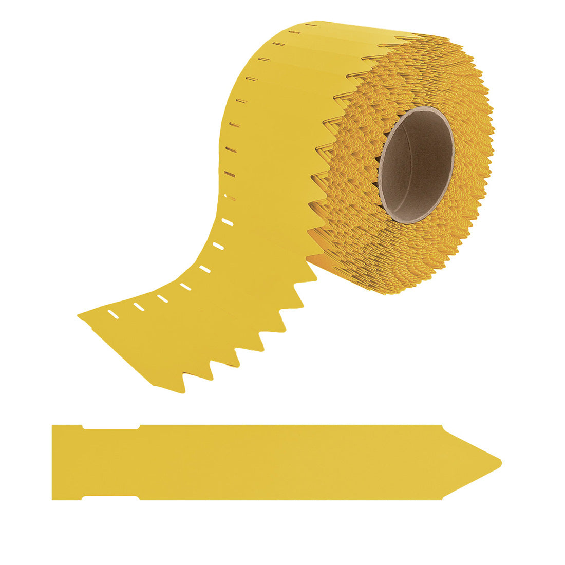 Steeketiketten 25x120mm 350µ PVC, Geel