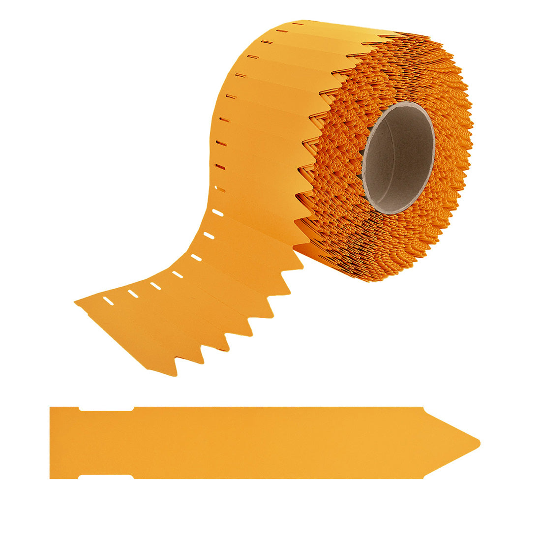 Steeketiketten 25x120mm 350µ PVC Oranje