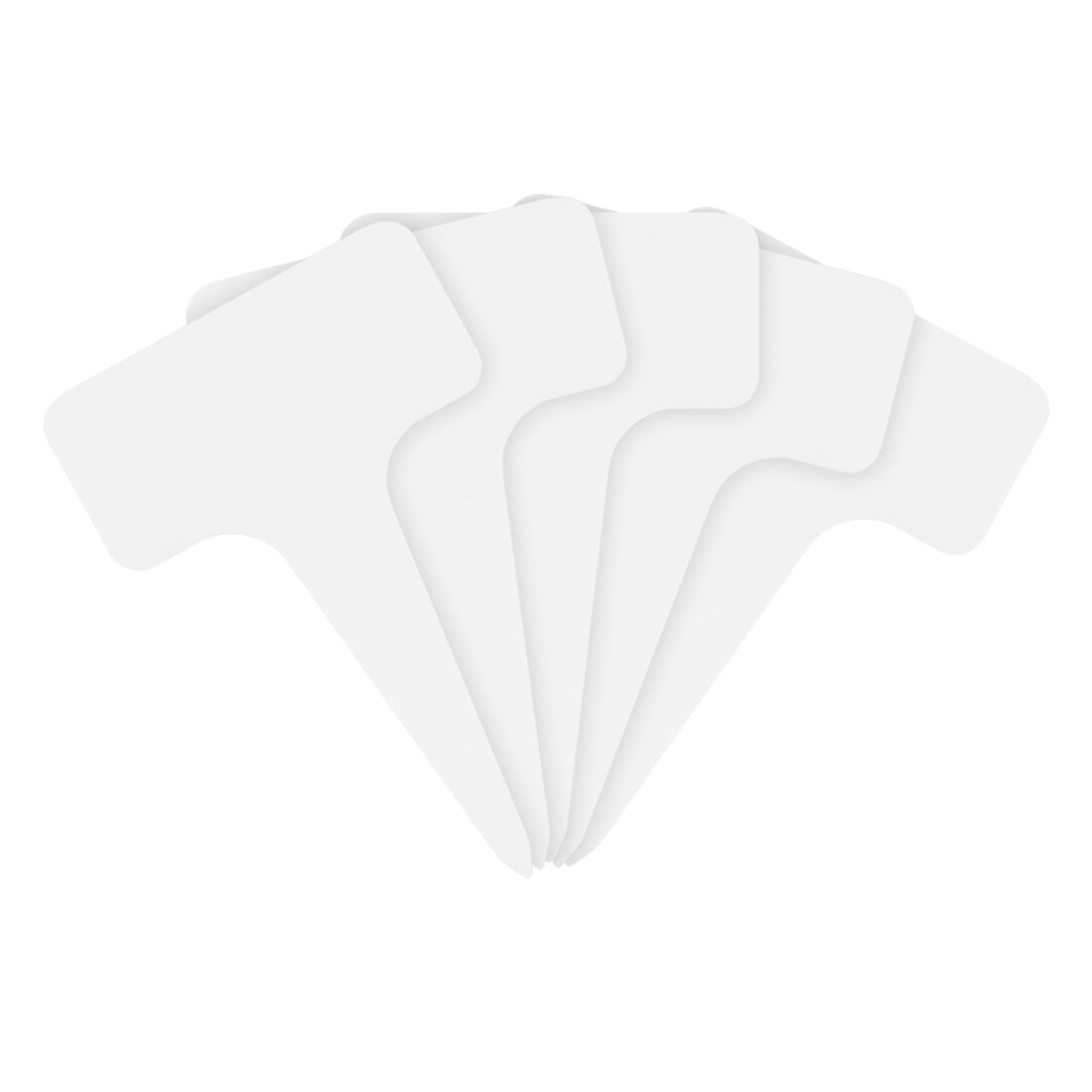 Steeketiketten 60x96mm 1000µ PVC, Wit