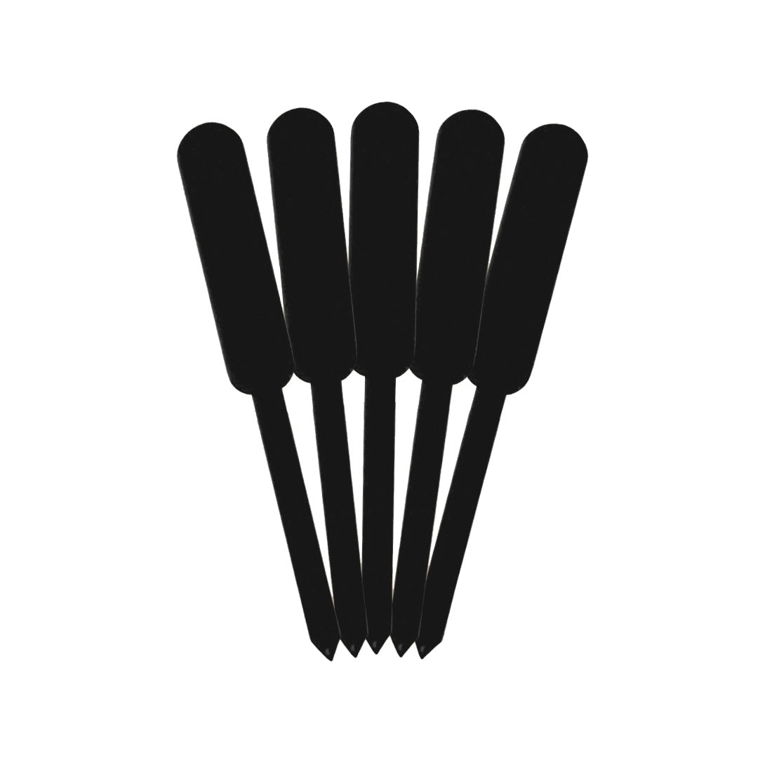 Steeketiketten 15x120mm 1000µ PVC, Zwart