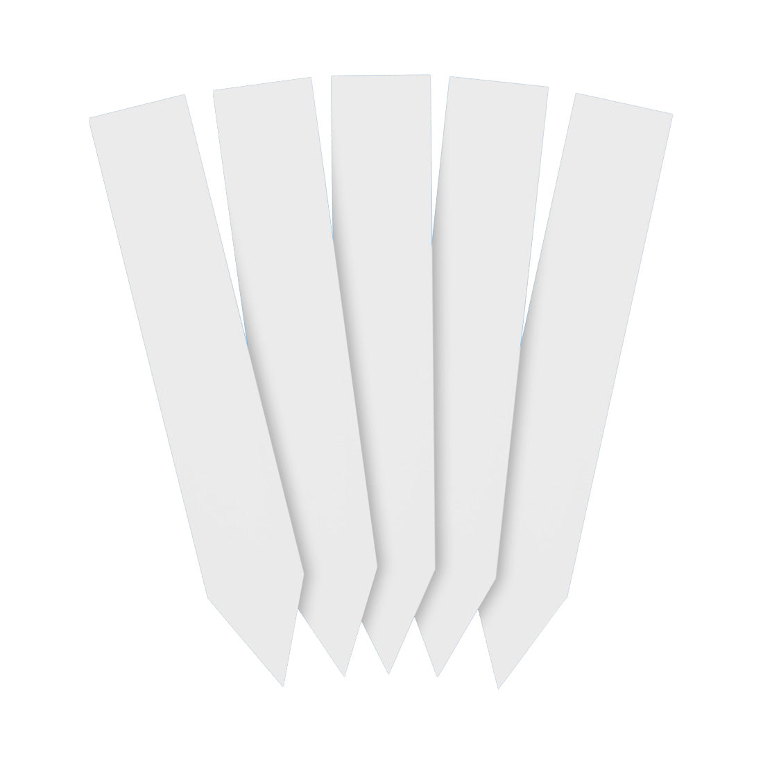 Steeketiketten 20x120mm 350µ PVC, Wit