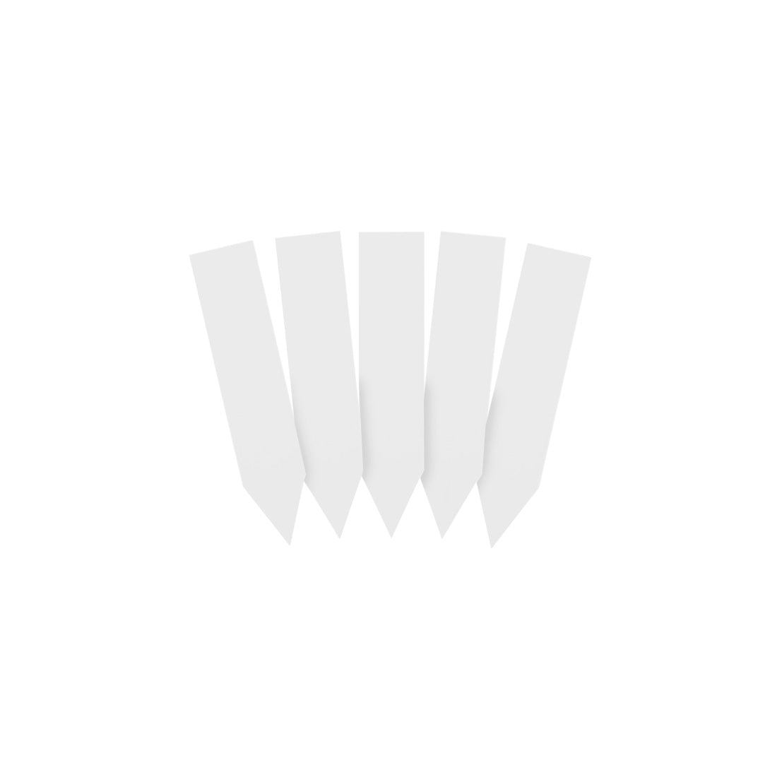 Stick-ins 13x60mm 350µ PVC, White