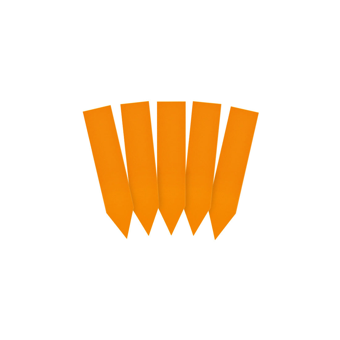 Steeketiketten 13x60mm 350µ PVC, Oranje