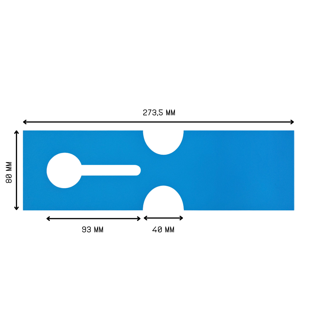 Loop lock labels 273,5x80mm HDPE, Blue