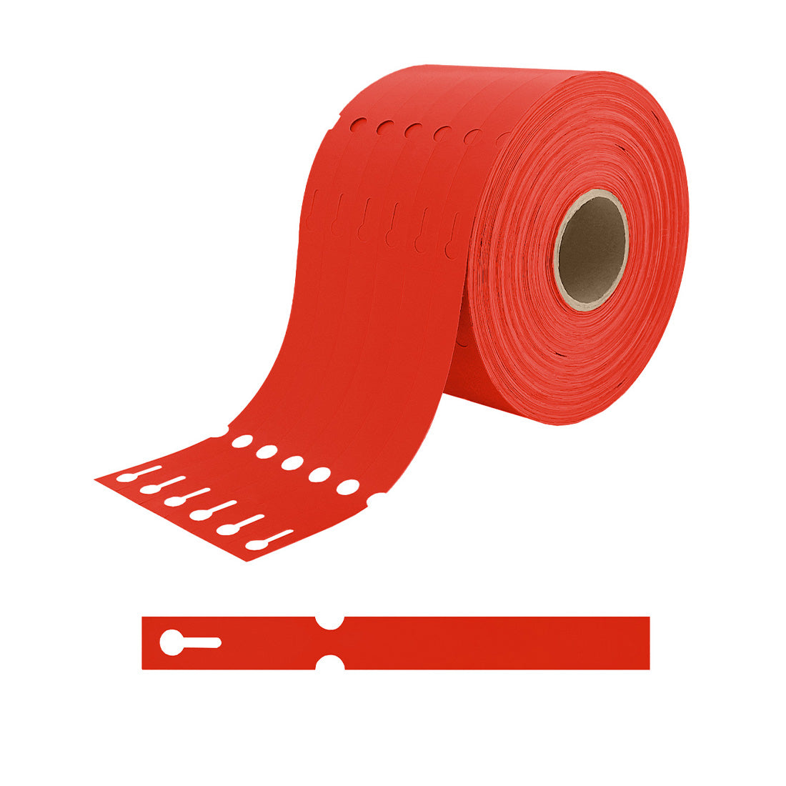 Sleufetiketten 160x17mm HDPE, Rood