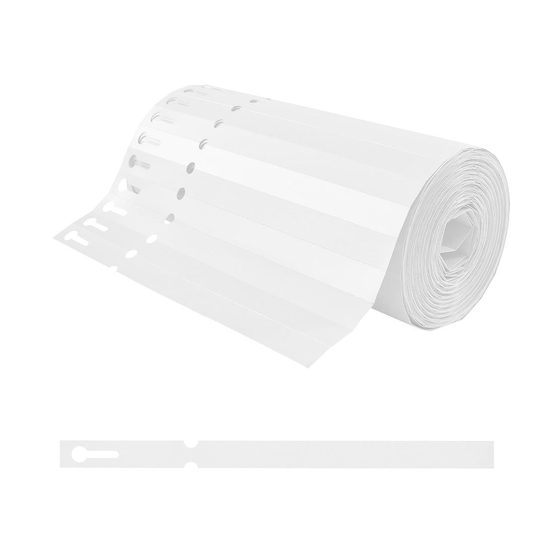 Loop lock labels 200x13mm PVC, White