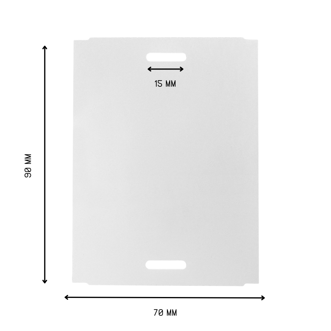 Hangetiketten 70x90mm PVC, Wit