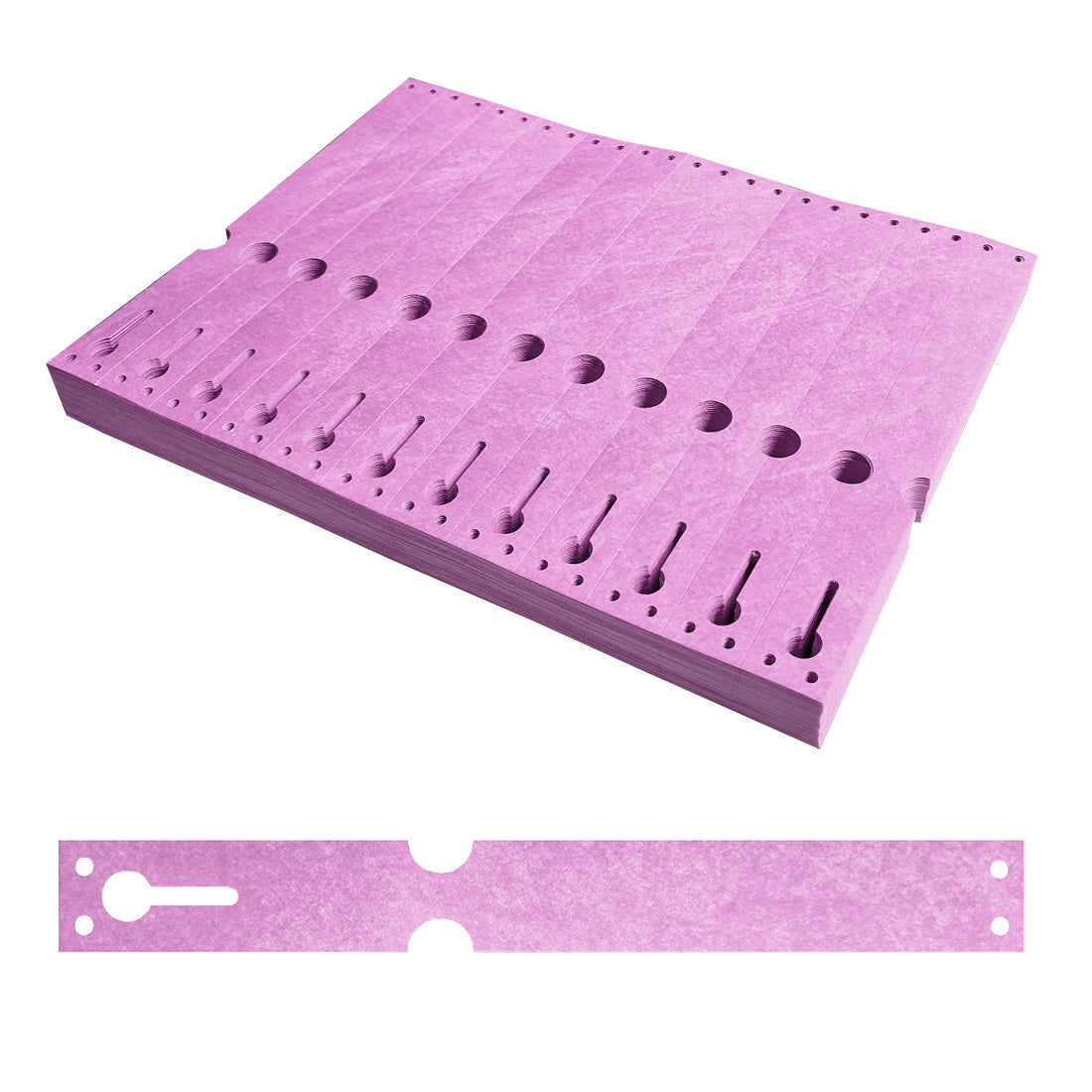 Sleufetiketten 220x25,4mm Tyvek, Paars