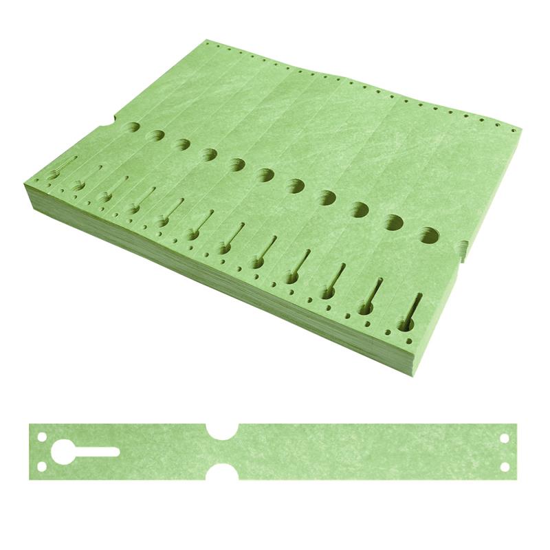 Sleufetiketten 220x25,4mm Tyvek Groen