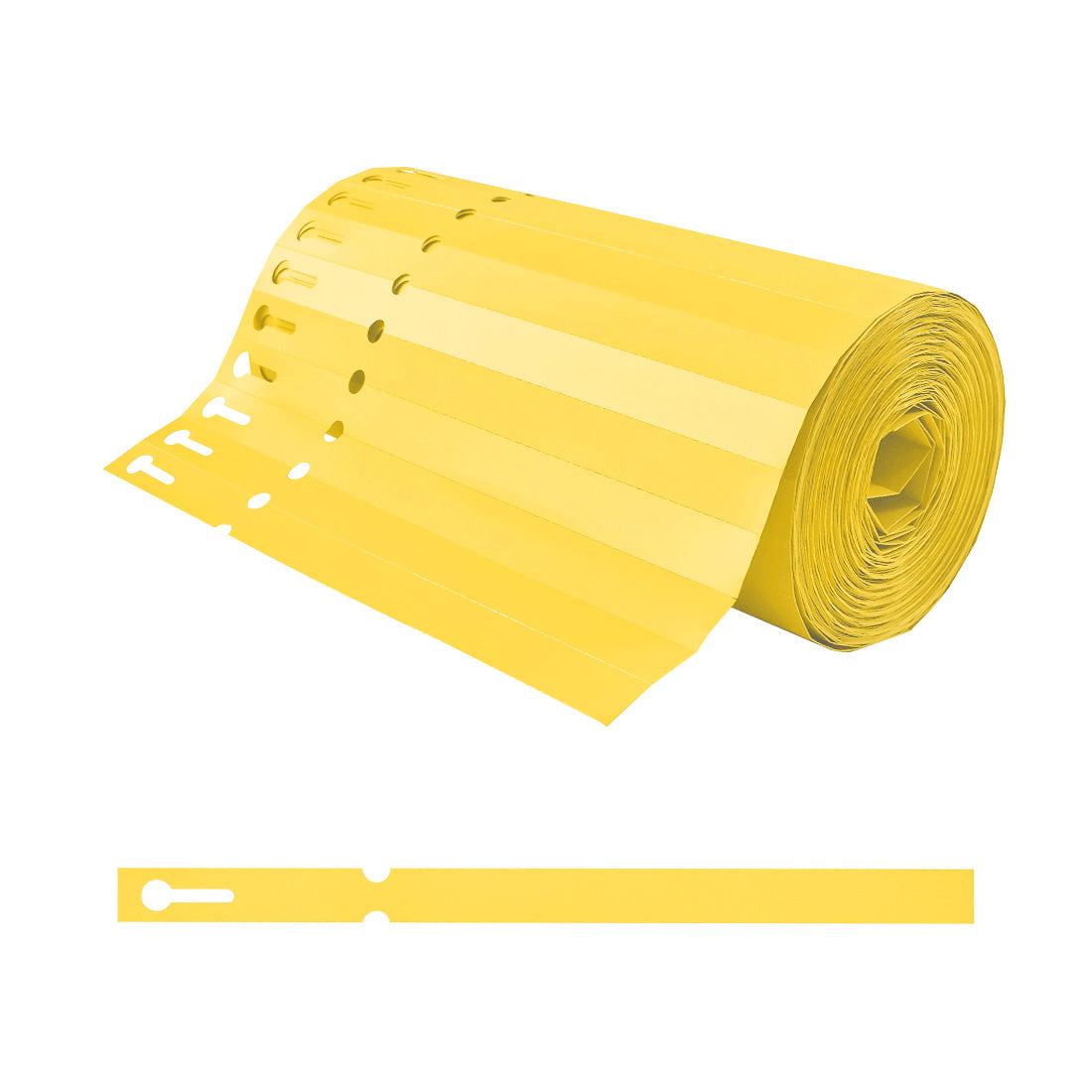 Loop lock labels 200x13mm PVC, Yellow