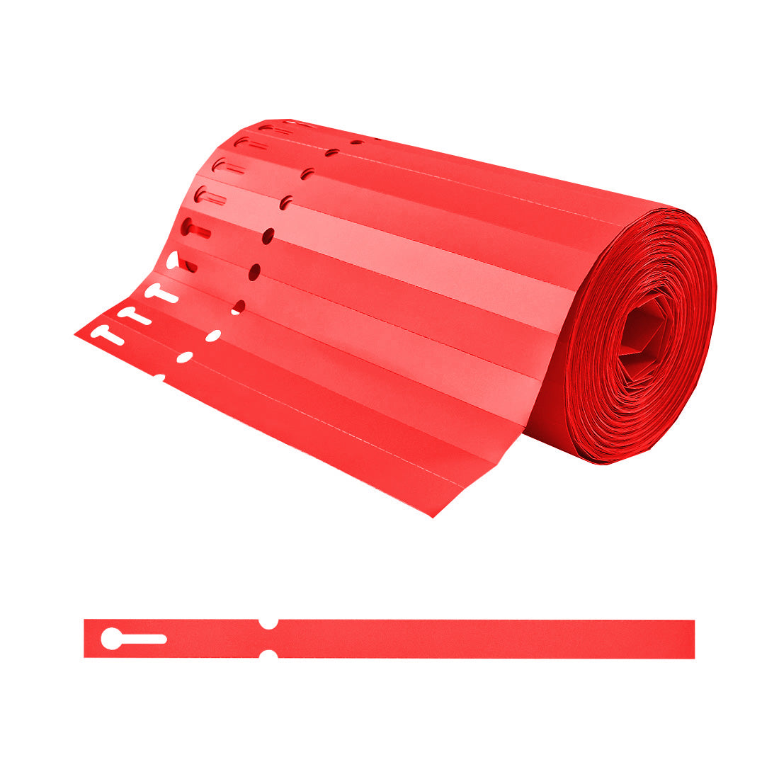 Loop lock labels 200x13mm PVC, Red