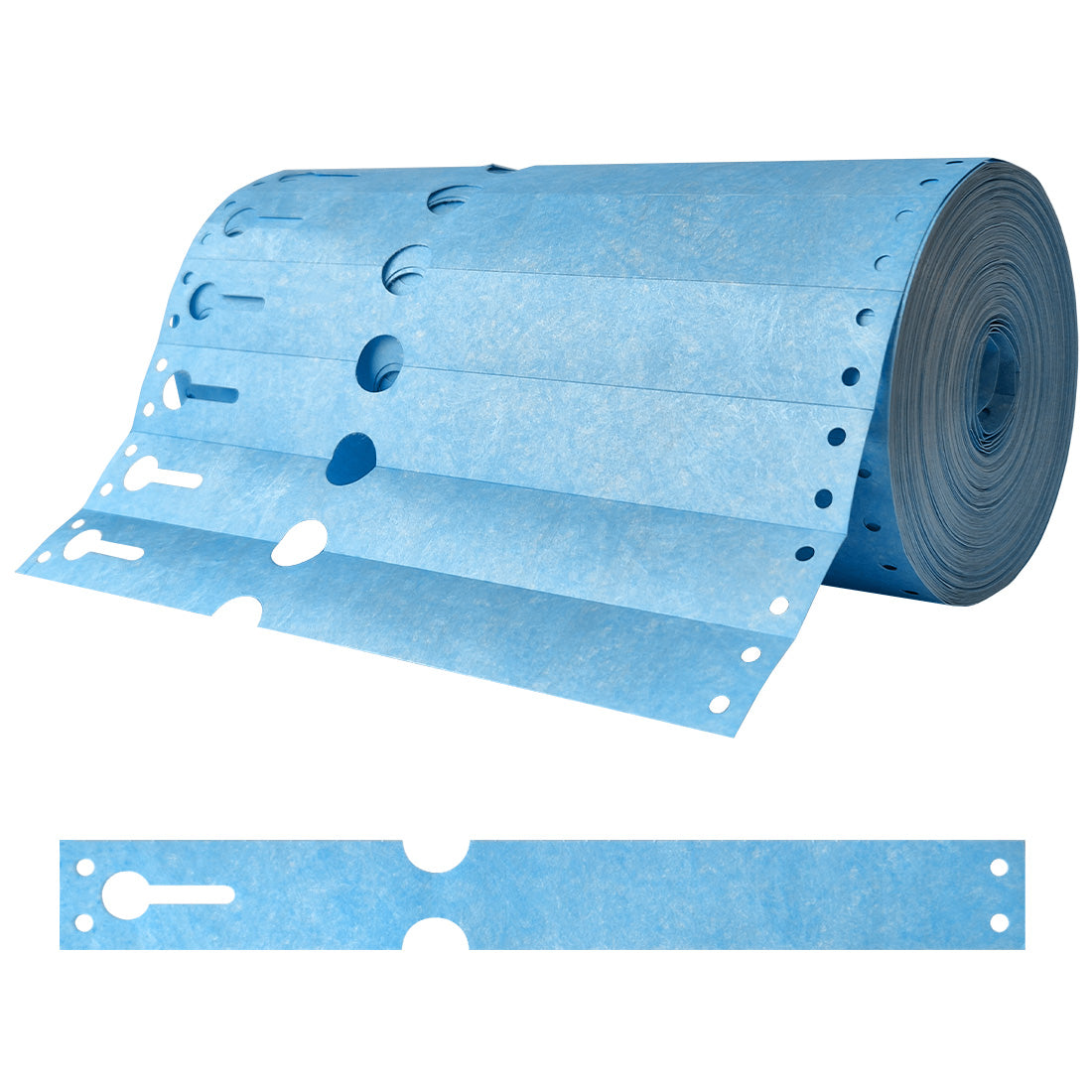Sleufetiketten 220x25,4mm Tyvek, Blauw