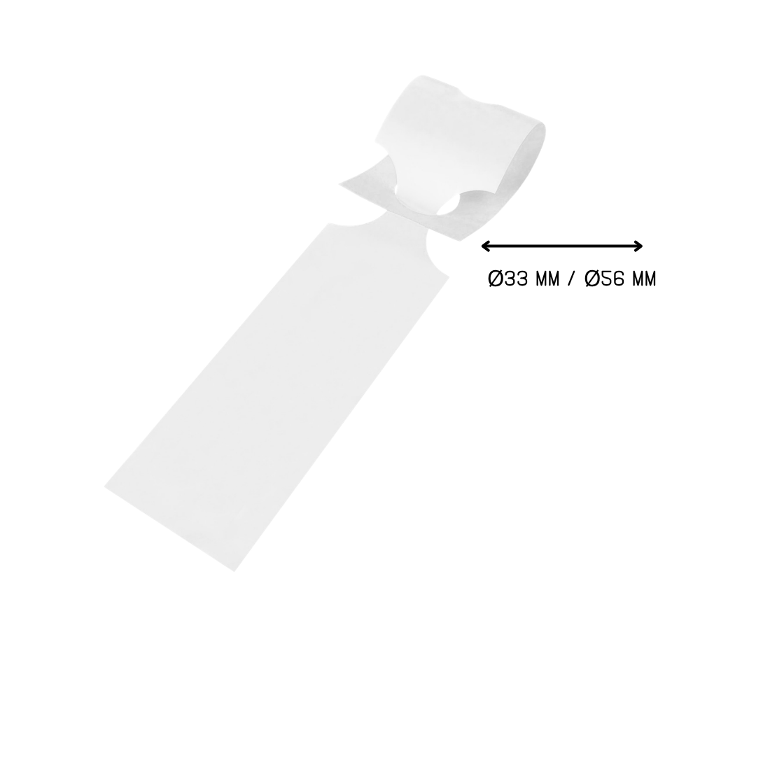 Sleufetiketten 400x75mm HDPE - Genummerd, Wit