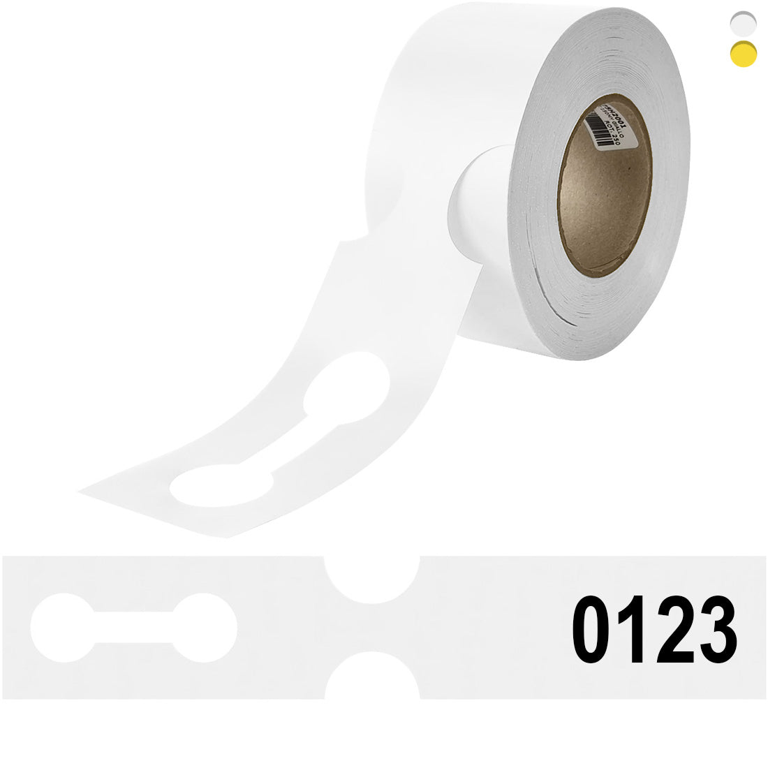 Sleufetiketten 400x75mm HDPE - Genummerd Wit