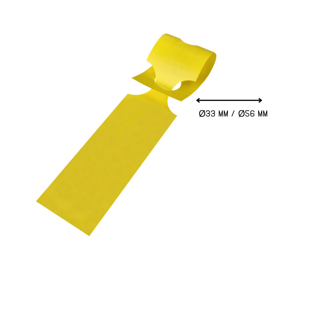 Sleufetiketten 400x75mm HDPE - Genummerd Geel